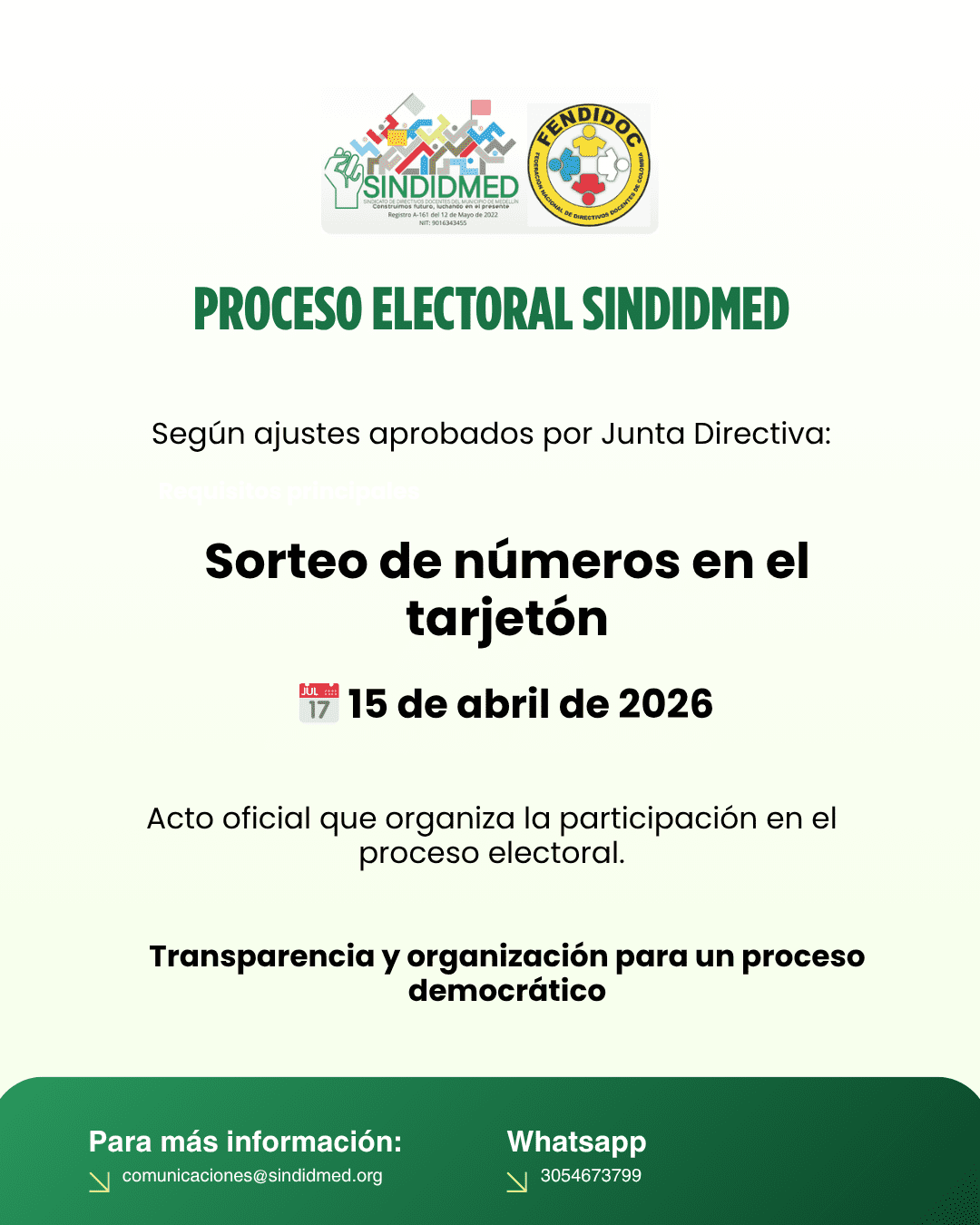 Proceso Electoral SINDIDMED (1)